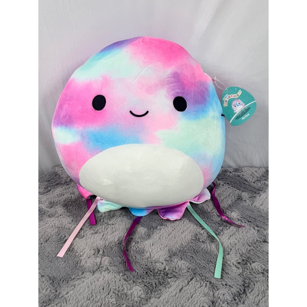 Squishmallows Krissa Jellyfish Plush Tie Dye Stuffed‎ Animal Toy 14 inch